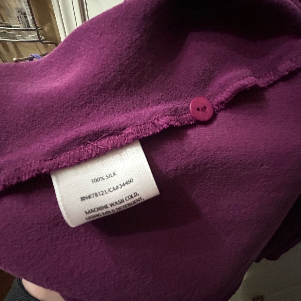 Eileen Fisher Purple Midi Asymmetrical A-Line Skirt - Picture 7 of 7